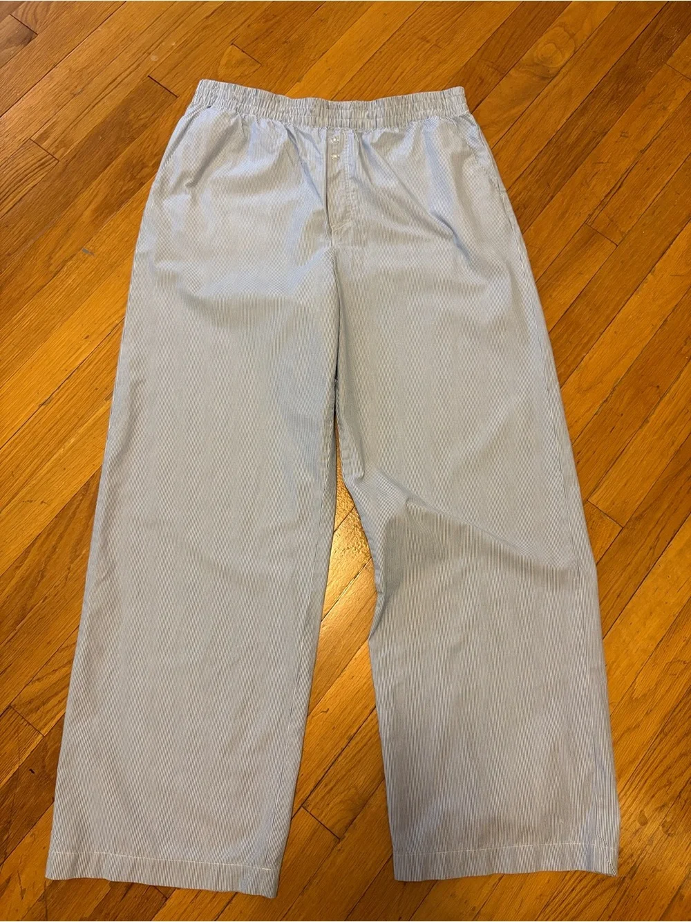 Cotton On Australia Boxer Style Lounge Pajama Pant Med Large Lt BluePinstripe